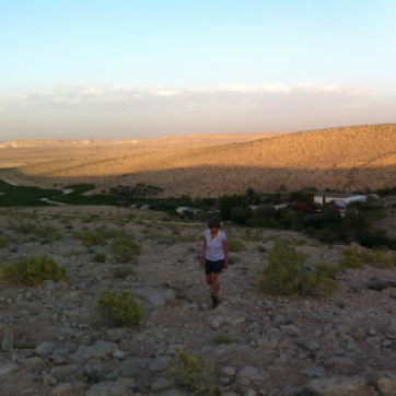 Walking in the Negev desert